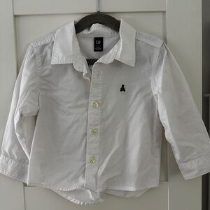Baby Gap White Collared Button Down Oxford Shirt